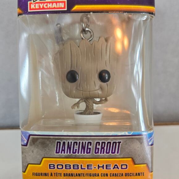 Funko Pop! Guardians of the Galaxy Dancing Groot Bobble-Head Pocket Keychain NEW - Picture 7 of 7